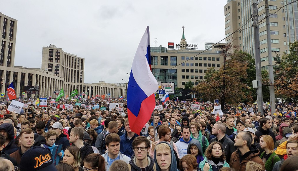 Août 2019, manifestation à Moscou en faveur d'élections libres Août 2019, manifestation à Moscou en faveur d'élections libres / ©Wikimedia Commons/putnik/CC BY 4.0