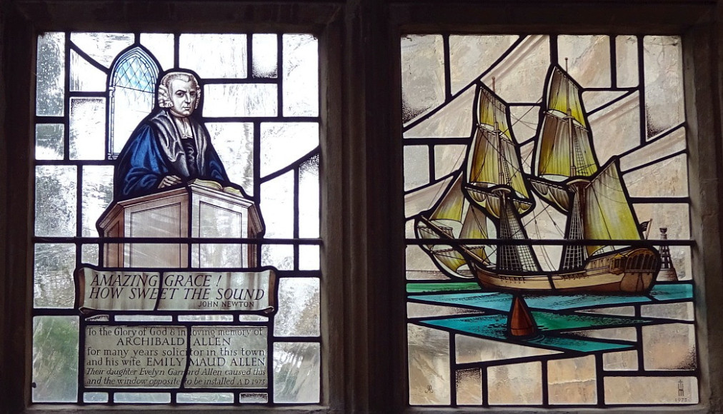 Vitrail de John Newton à l'église d'Olney, Buckinghamshire, Angleterre Vitrail de John Newton à l'église d'Olney, Buckinghamshire, Angleterre / ©Flickr/Snapshooter46