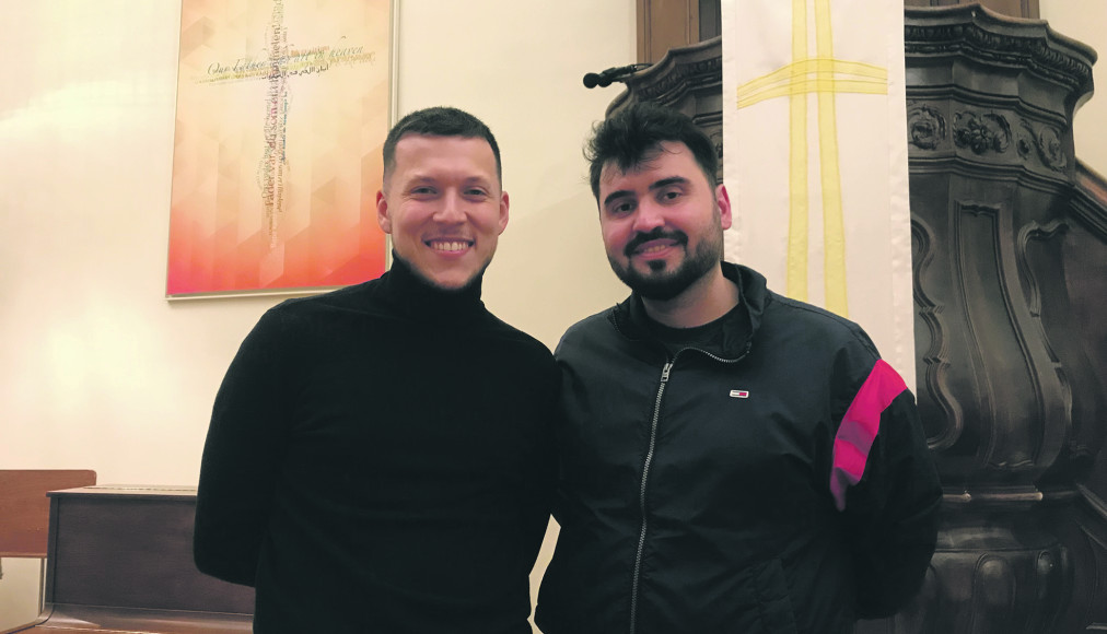 Elvis Idrizi et Liridon Abazi ont présenté leur travail à la Plateforme interreligieuse de Genève en mai dernier. Elvis Idrizi et Liridon Abazi ont présenté leur travail à la Plateforme interreligieuse de Genève en mai dernier. / ©Camille Andres
