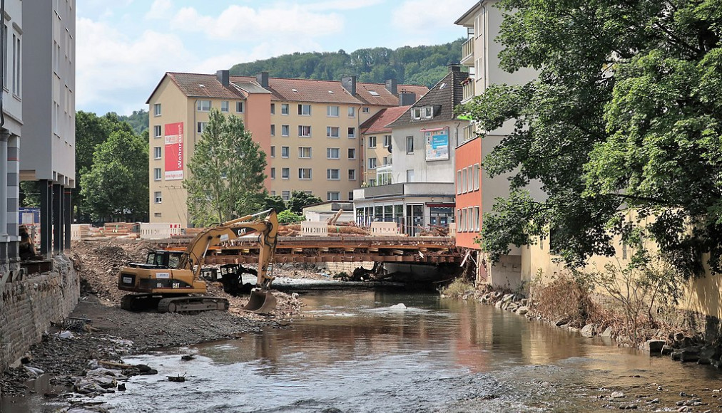 Dégâts causés par les inondations à Hagen, Rhénanie-du-Nord-Westphalie Dégâts causés par les inondations à Hagen, Rhénanie-du-Nord-Westphalie / ©Bärwinkel Klaus, CC BY-SA 4.0 Wikimedia Commons