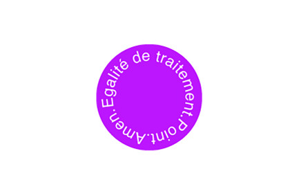 Slogan &quot;Egalité de traitement.Point.Amen.&quot; / ©Femmes protestantes en Suisse (FEPS)